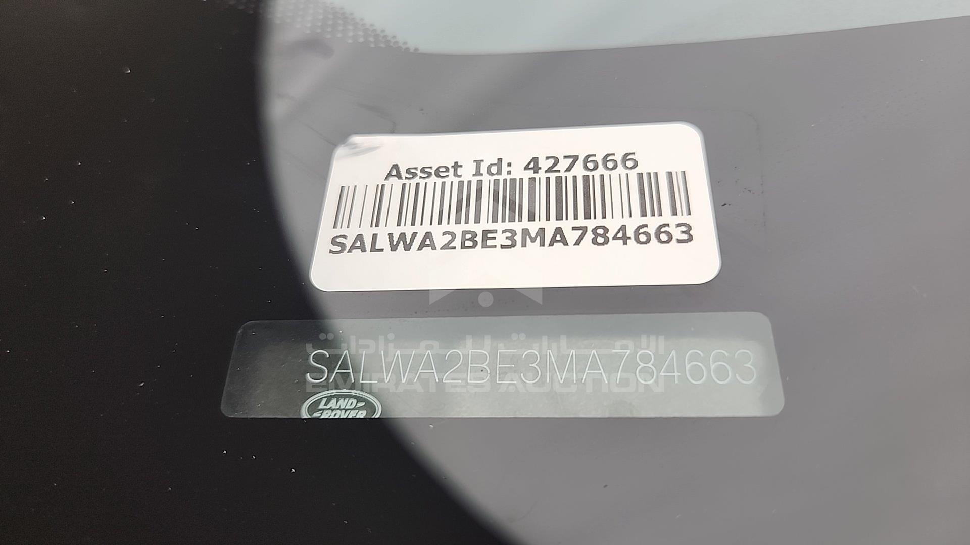 2021 RANGE ROVER --- VIN: SALWA2BE3MA784663