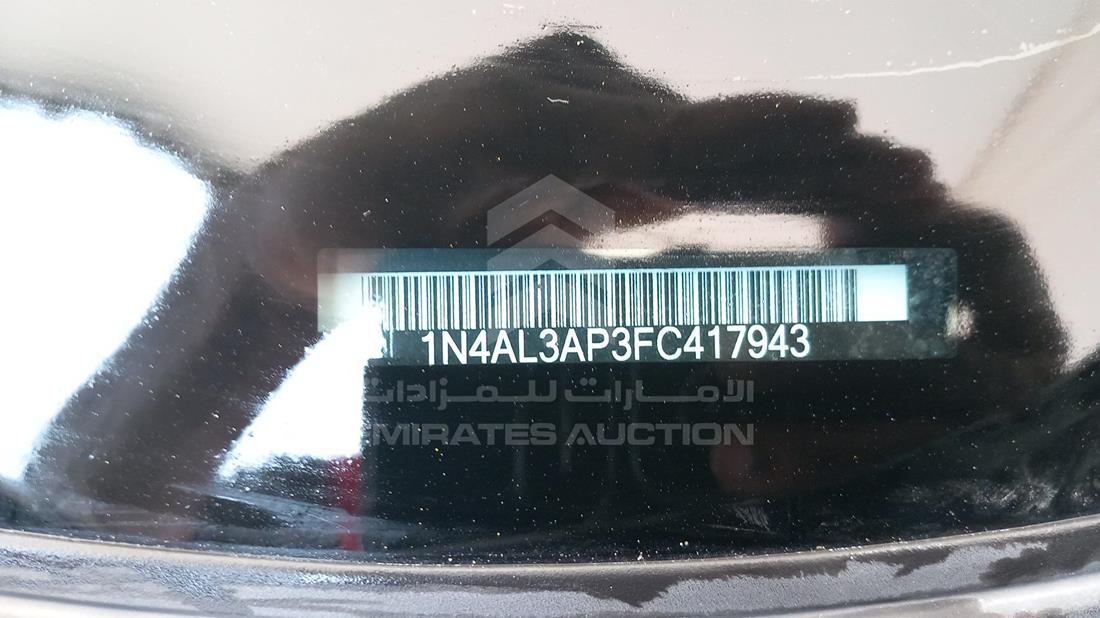 2015 Nissan Altima — VIN on Frame — Photo 3