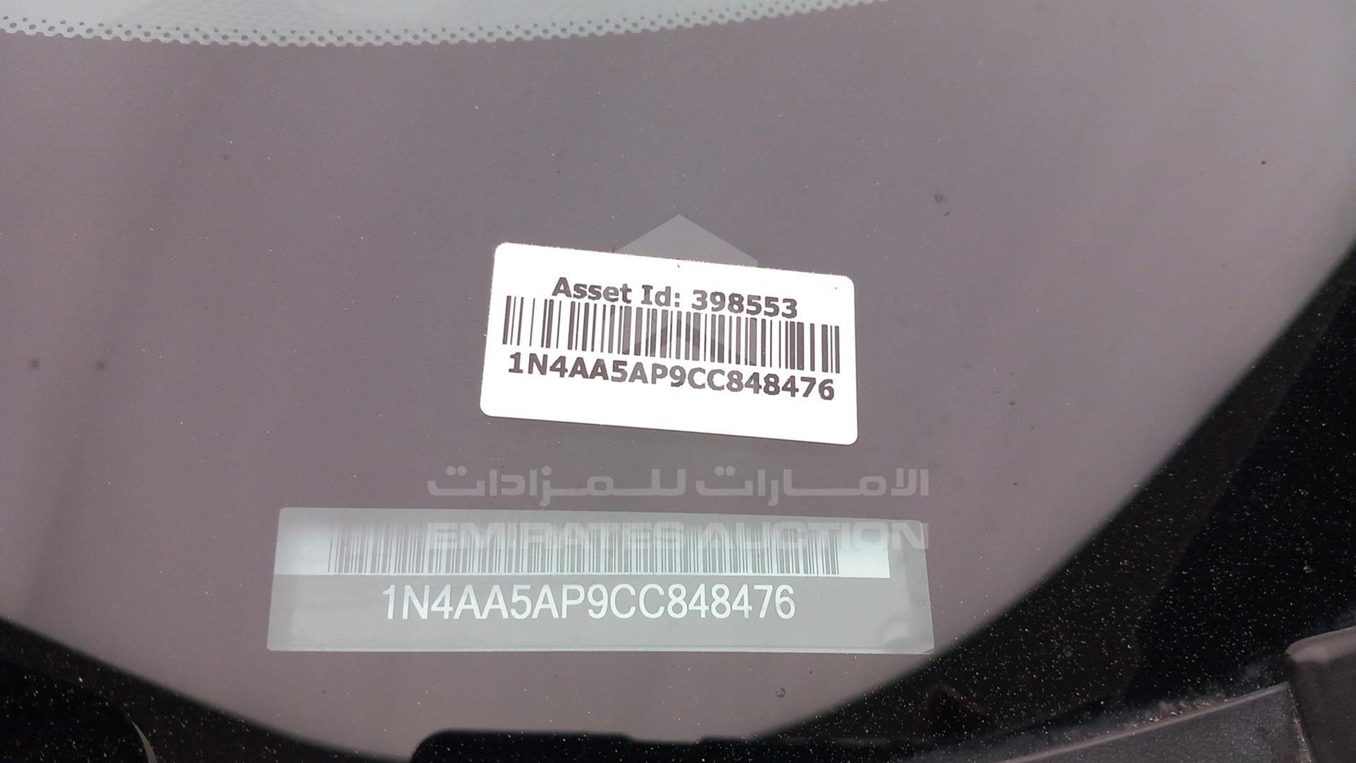 2012 NISSAN MAXIMA VIN: 1N4AA5AP9CC848476