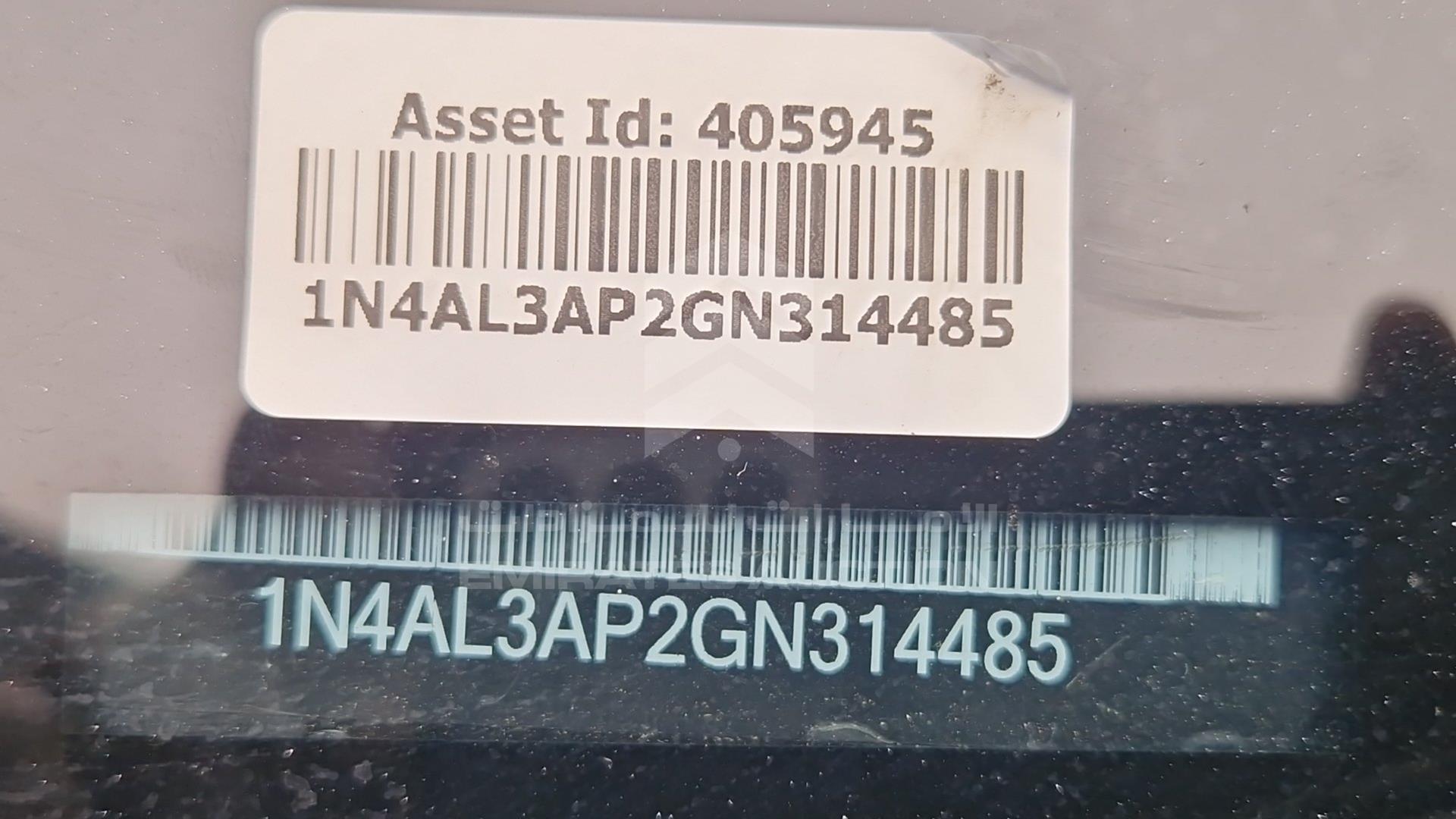 2016 NISSAN ALTIMA VIN: 1N4AL3AP2GN314485
