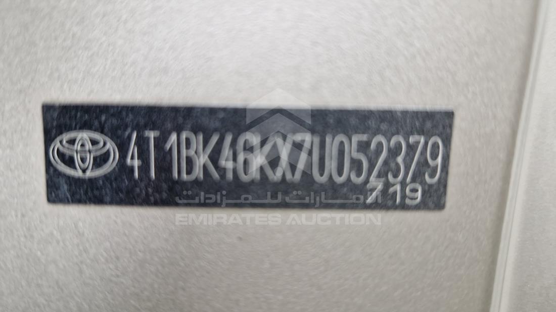 2007 Toyota Camry — VIN on Frame — Photo 3