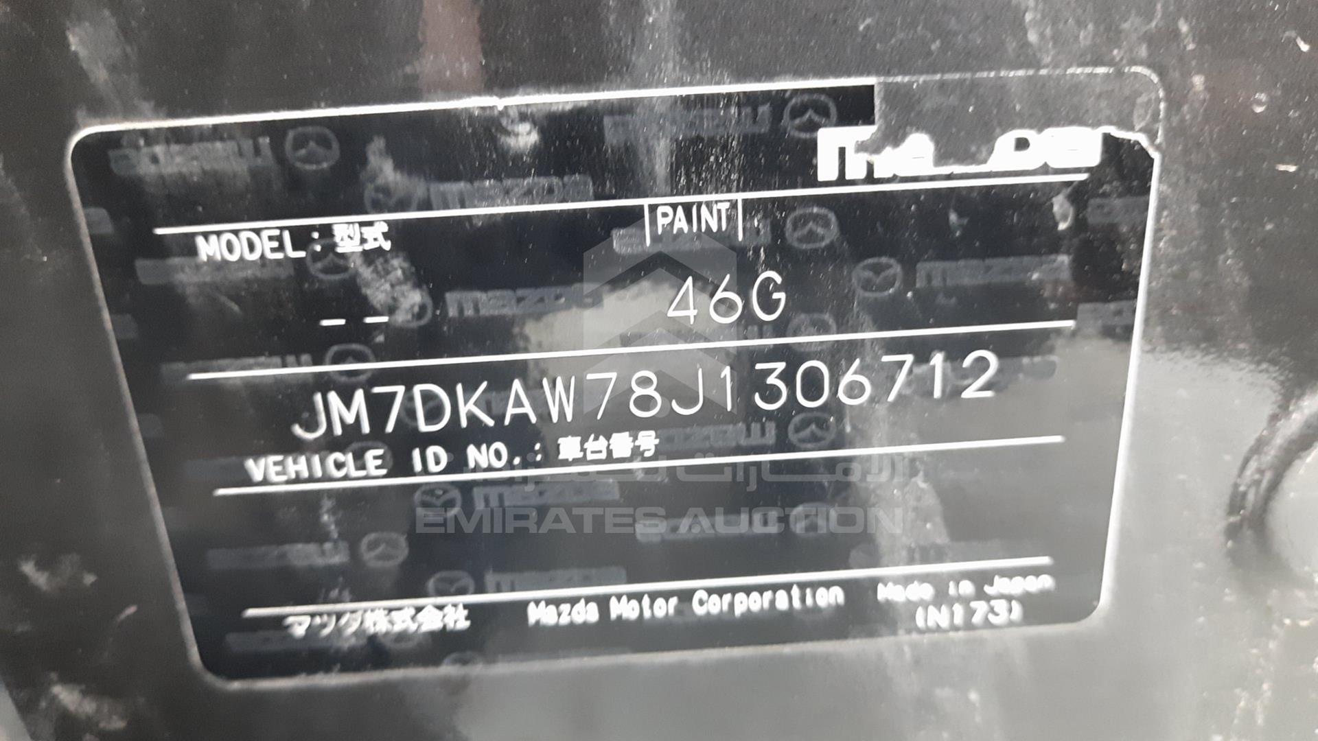 2018 MAZDA CX3 VIN: JM7DKAW78J1306712