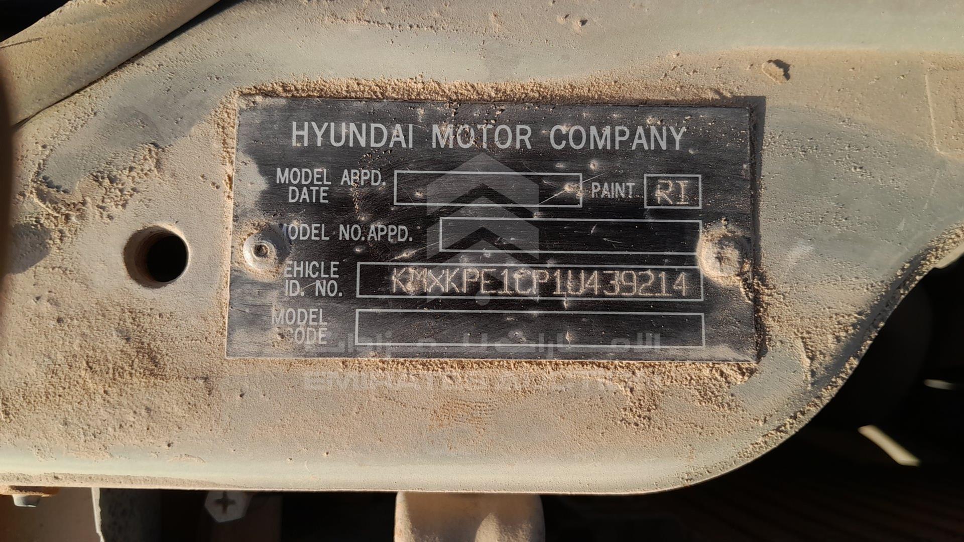 0 HYUNDAI GALLOPER VIN: KMXKPE1CP1U439214