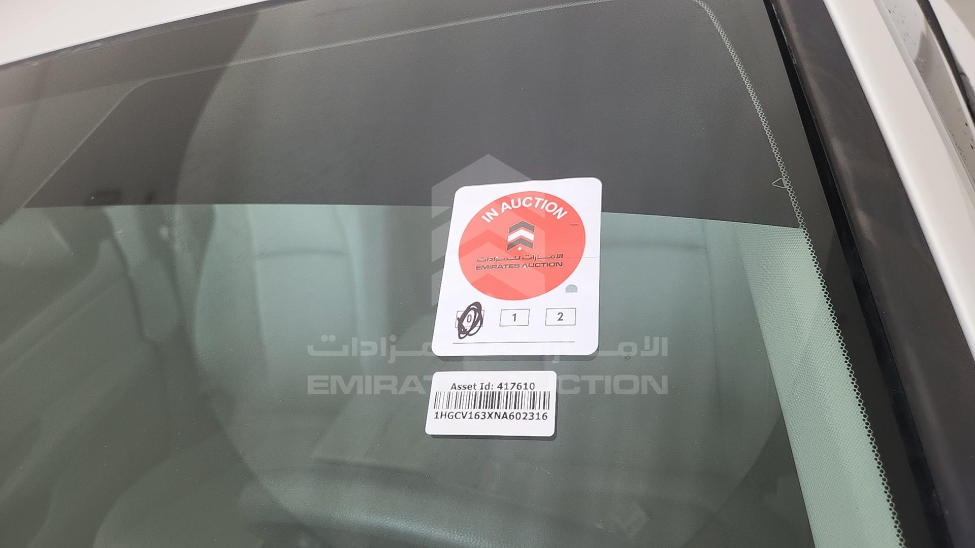 2022 HONDA ACCORD VIN: 1HGCV163XNA602316