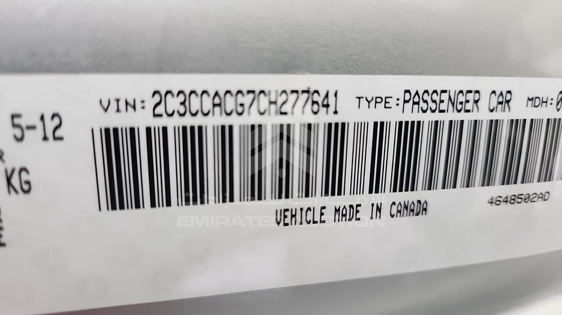 2012 Chrysler 300 — VIN on Frame — Photo 3