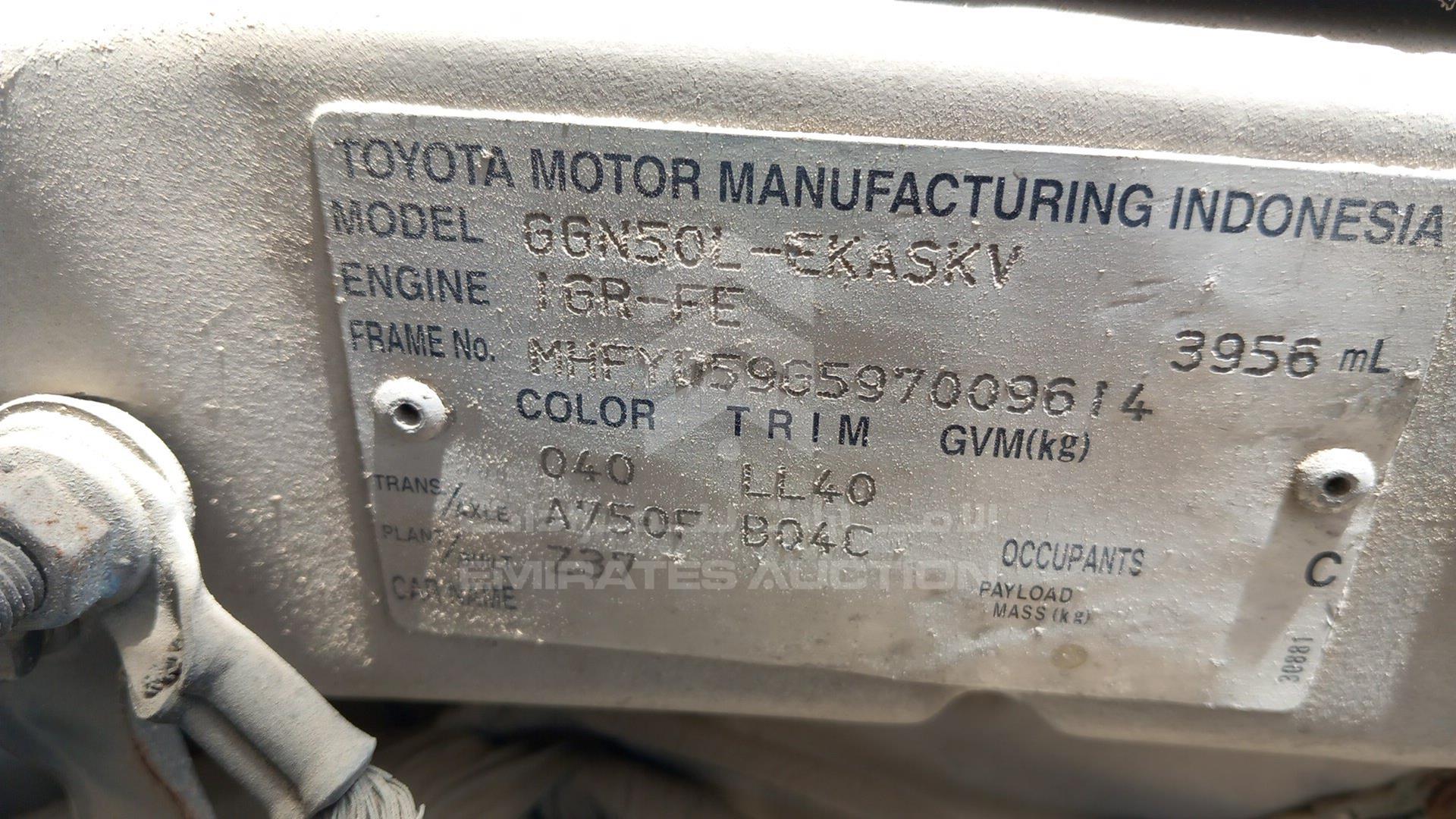 2009 TOYOTA FORTUNER VIN: MHFYU59G597009614