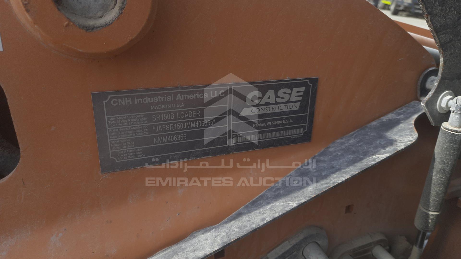 2022 CASE SR150B VIN: JAFSR150JMM406355