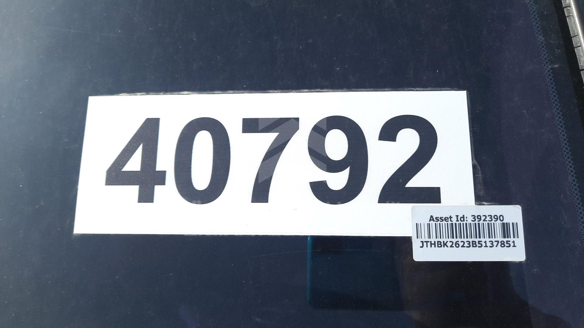 2011 LEXUS IS 250 VIN: JTHBK2623B5137851