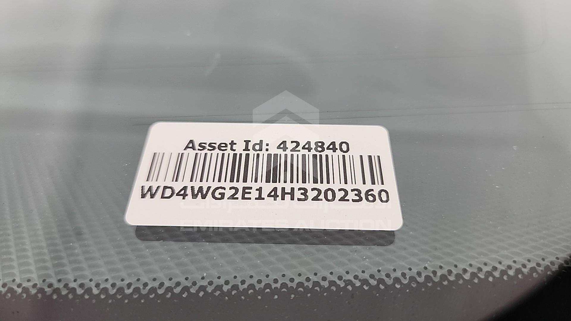 2017 MERCEDES VITO VIN: WD4WG2E14H3202360