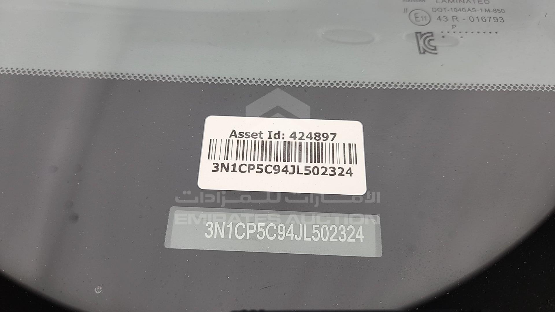 2018 NISSAN KICKS VIN: 3N1CP5C94JL502324