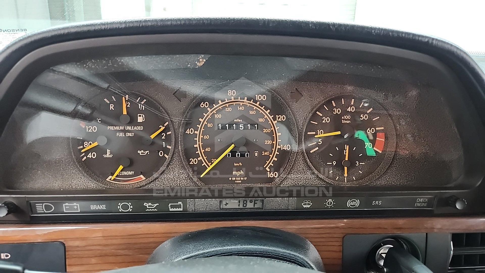1989 MERCEDES SEL 300 VIN: WDBCA25E2KA466194
