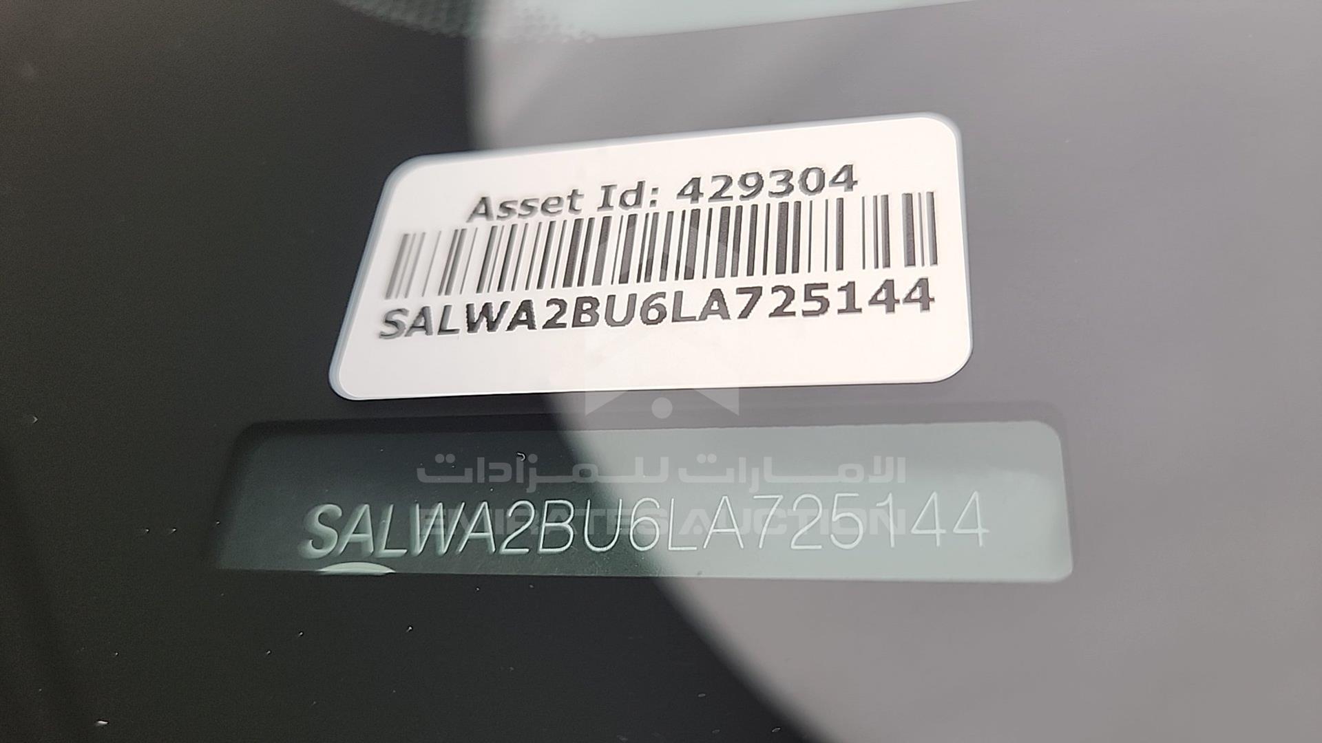 2020 RANGE ROVER SPORT VIN: SALWA2BU6LA725144