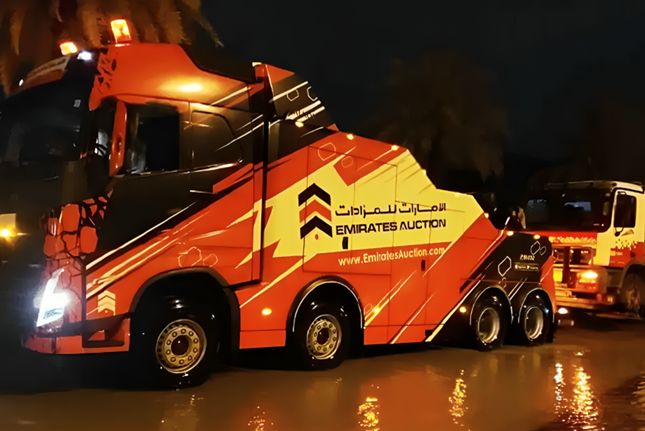 Rain-flood in UAE.