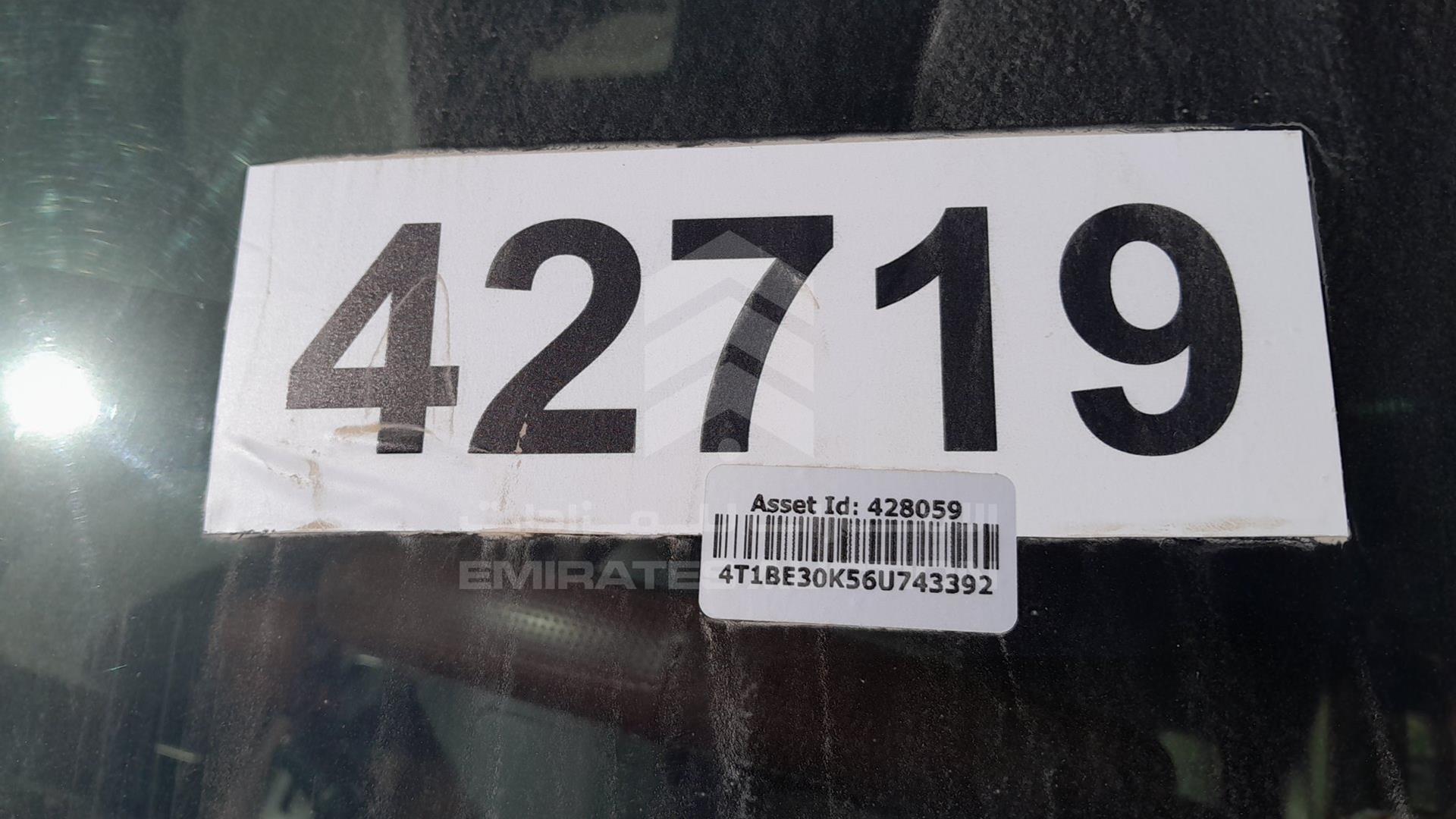 2006 TOYOTA CAMRY VIN: 4T1BE30K56U743392