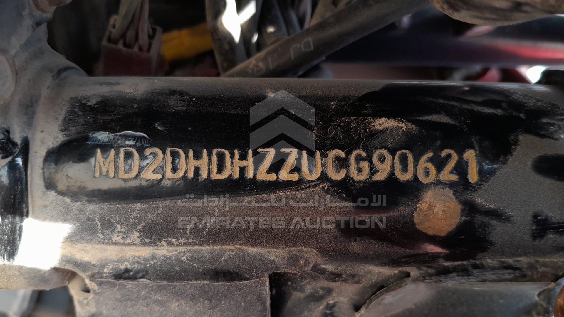 2012 BAJAJ PULSAR 150 VIN: MD2DHDHZZUCG90621