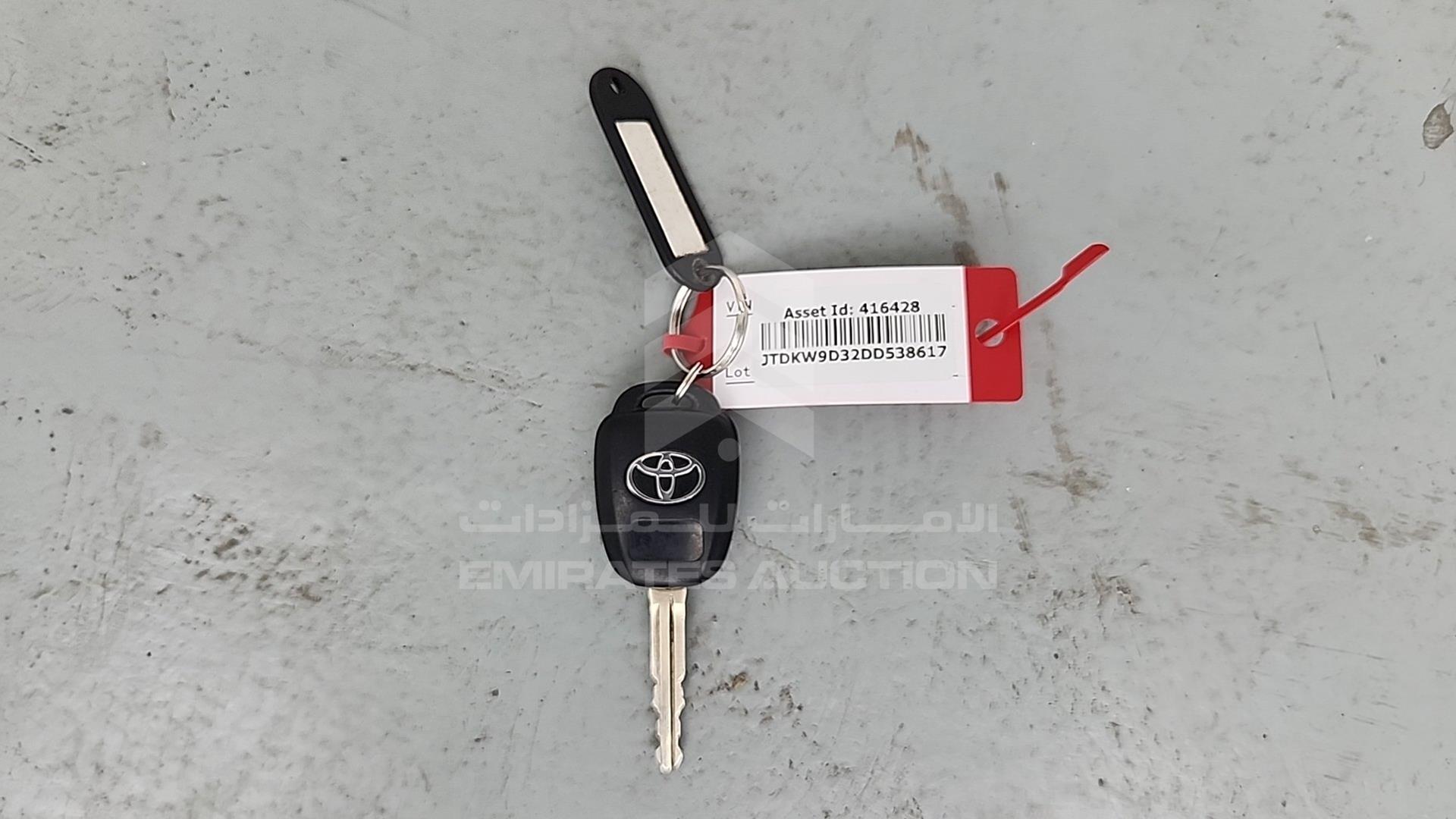 2013 TOYOTA YARIS VIN: JTDKW9D32DD538617