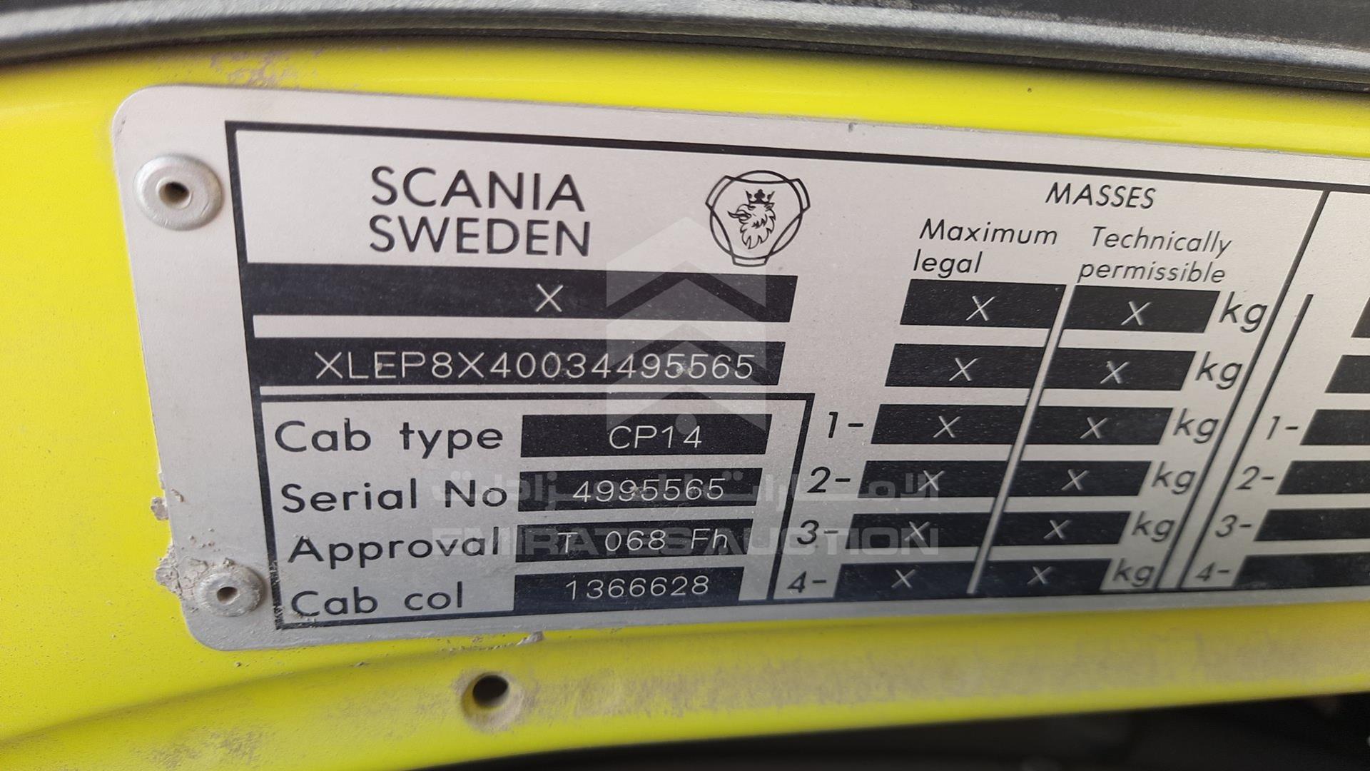 2003 SCANIA --- VIN: XLEP8X40034495565