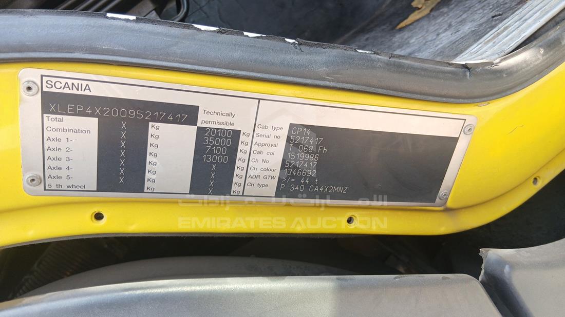 2009 Scania P 340 — VIN on Frame — Photo 4