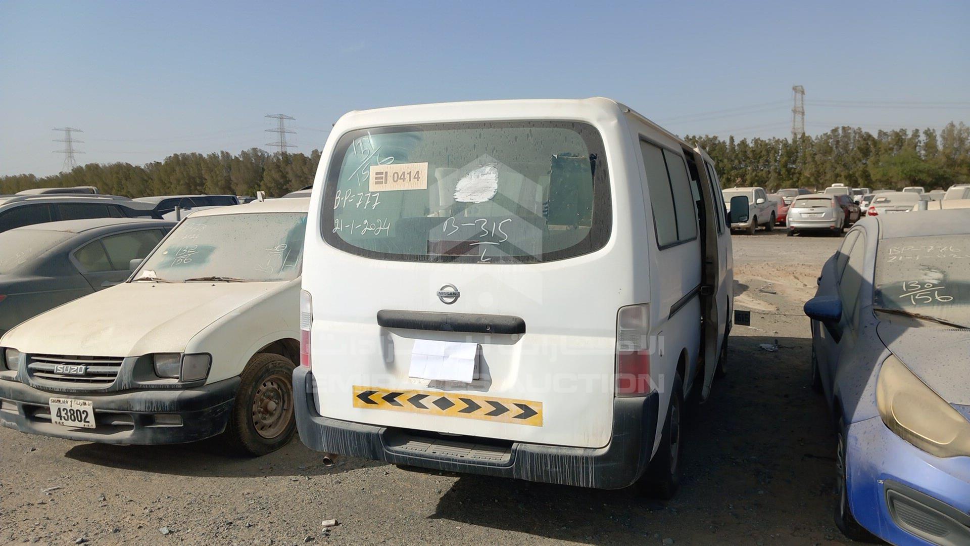 2008 NISSAN URVAN VIN: JN6AE54S78X005209